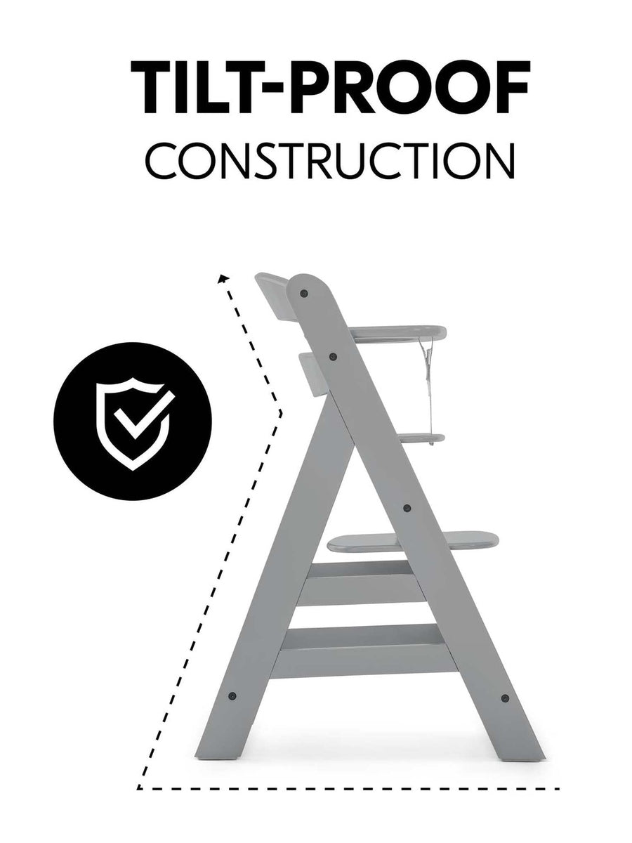 Hauck Alpha+ Premium Bundle Grey High Chair - Beech Grey Hauck Mama's Joy