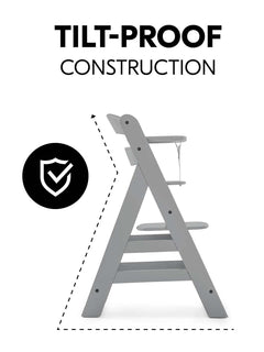 Hauck Alpha+ Premium Bundle Grey High Chair - Beech Grey Hauck Mama's Joy