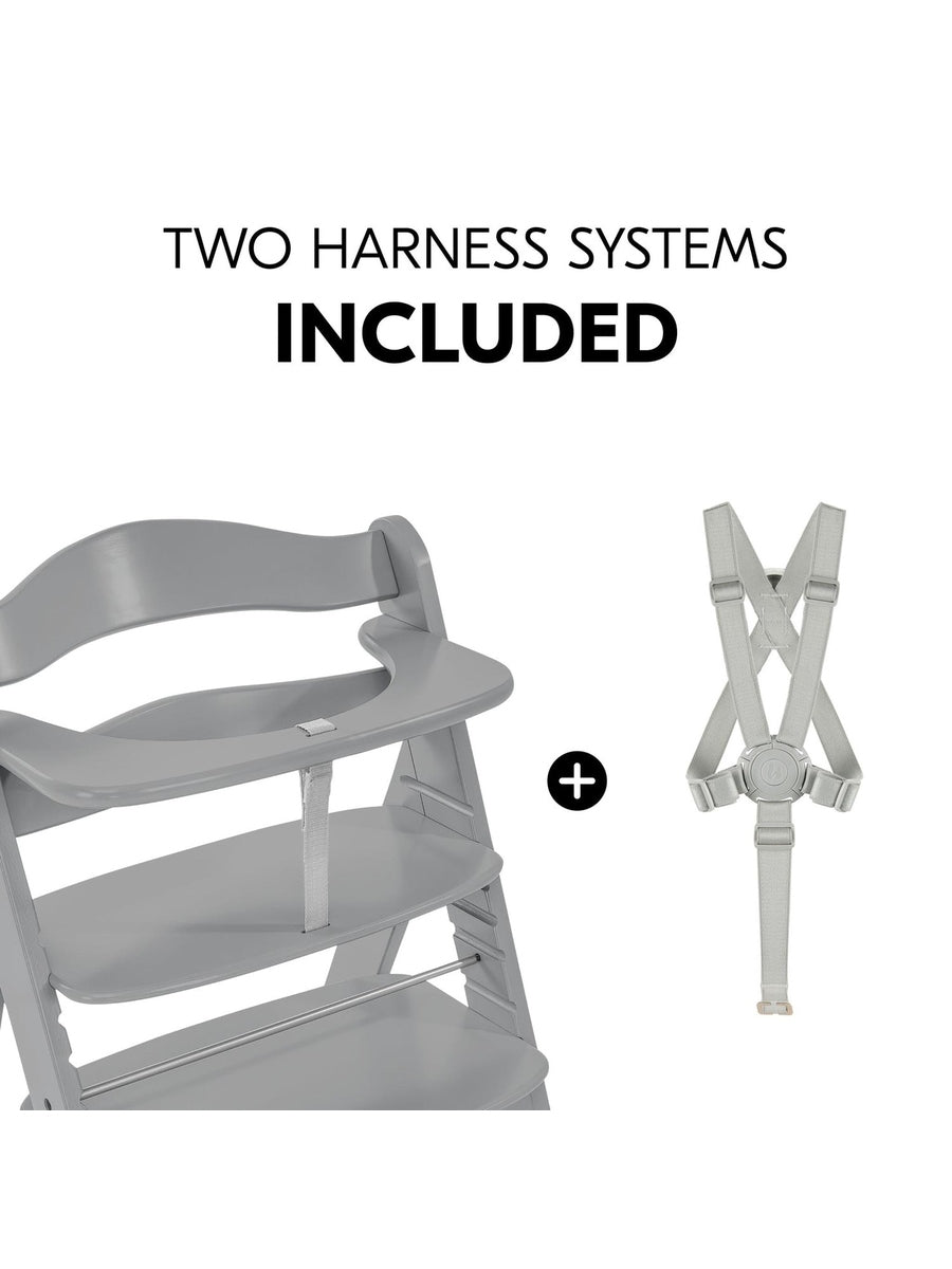 Hauck Alpha+ Premium Bundle Grey High Chair - Beech Grey Hauck Mama's Joy