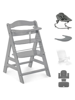 Hauck Alpha+ Premium Bundle Wooden High Chair - Beech Grey Hauck Mama's Joy