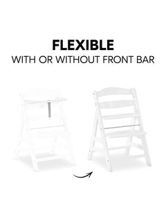 Hauck Alpha+ Premium Bundle Wooden High Chair - Beech White