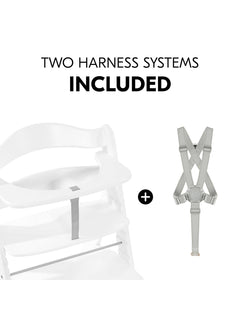 Hauck Alpha+ Premium Bundle Wooden High Chair - Beech White