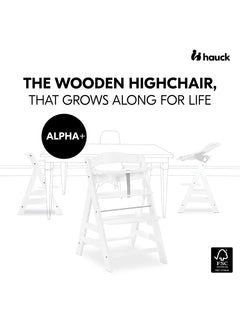 Hauck Alpha+ Premium Bundle Wooden High Chair - Beech White Hauck Mama's Joy
