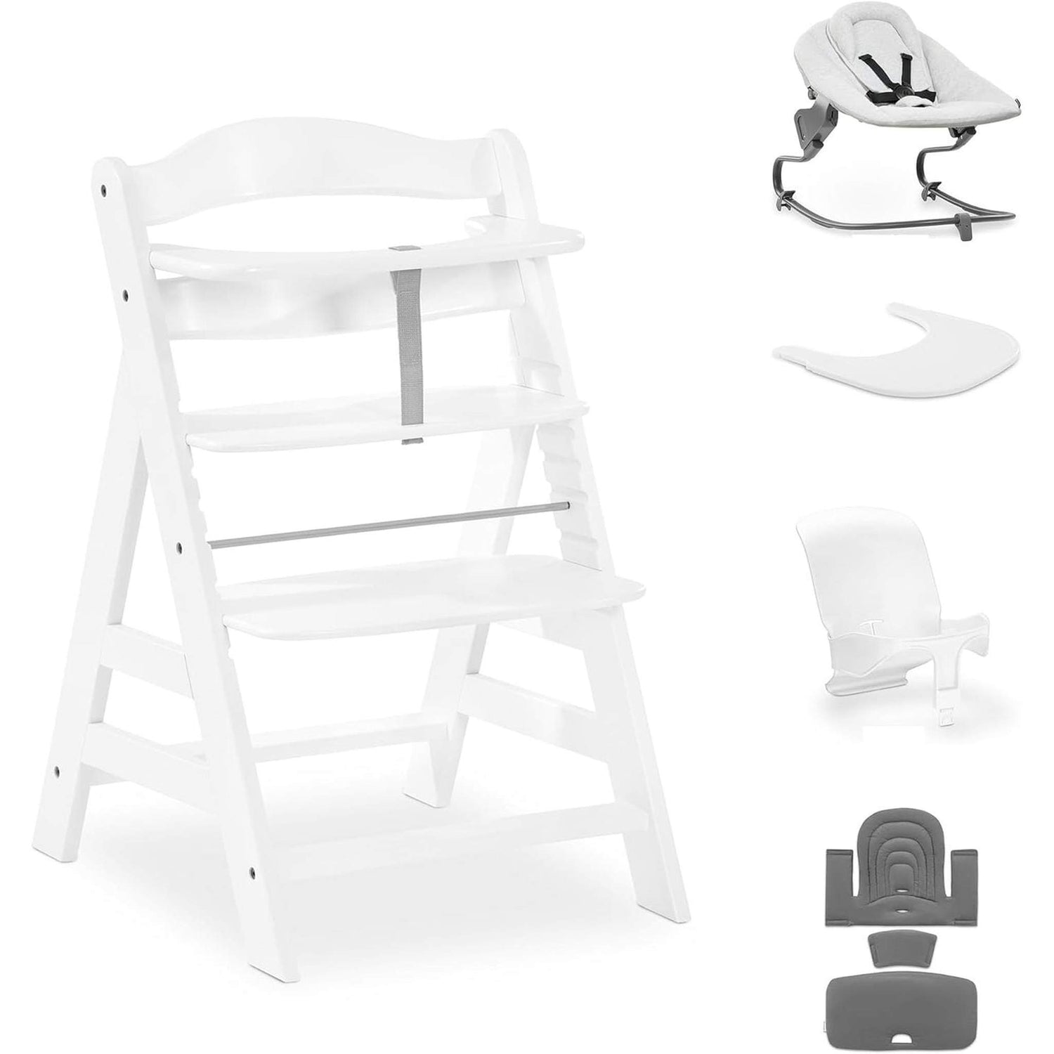 Hauck Alpha+ Premium High Chair Bundle - Beech White Hauck Mama's Joy