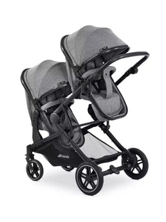 Hauck Atlantic Twin Pushchair – Grey | Convertible Twin Pram & Pushchair with Universal Car Seat Compatibility Hauck Mama's Joy