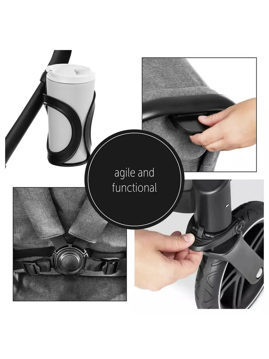 Hauck Atlantic Twin Pushchair – Grey | Convertible Twin Pram & Pushchair with Universal Car Seat Compatibility Hauck Mama's Joy