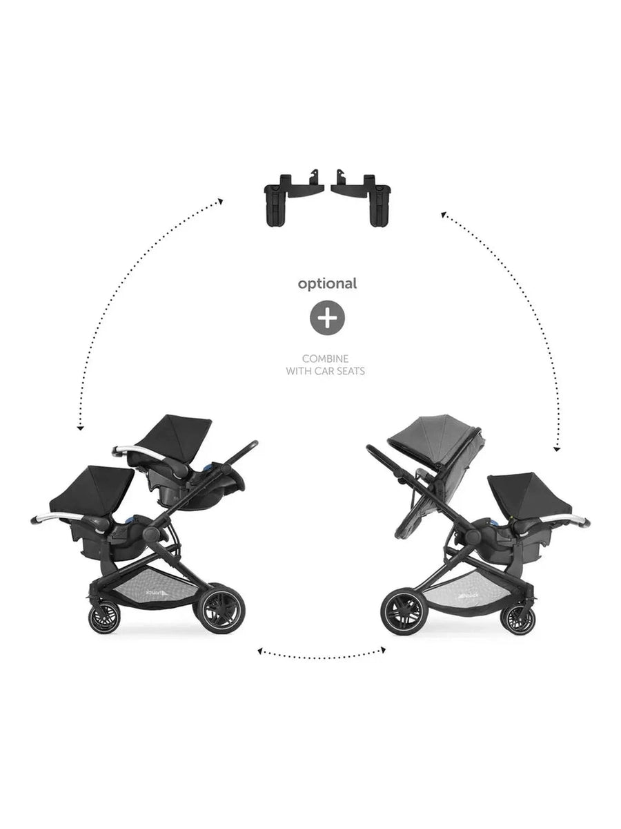 Hauck Atlantic Twin Pushchair – Grey | Convertible Twin Pram & Pushchair with Universal Car Seat Compatibility Hauck Mama's Joy
