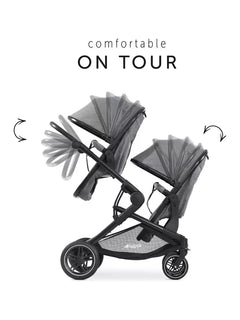Hauck Atlantic Twin Pushchair – Grey | Convertible Twin Pram & Pushchair with Universal Car Seat Compatibility Hauck Mama's Joy