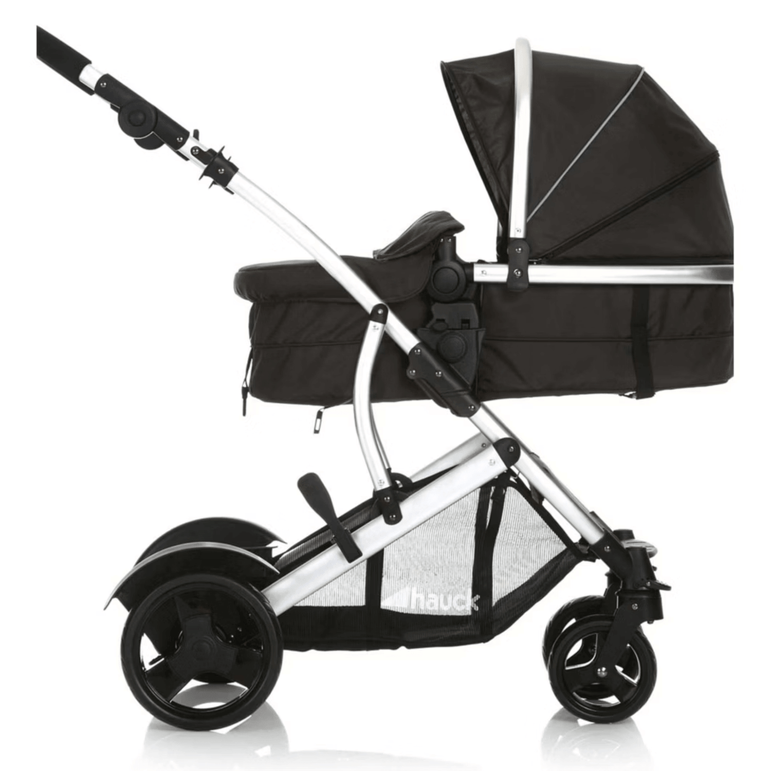 Hauck Duett 2 Tandem Pushchair Black – 2 in 1 Double Stroller for Newborn and Toddler