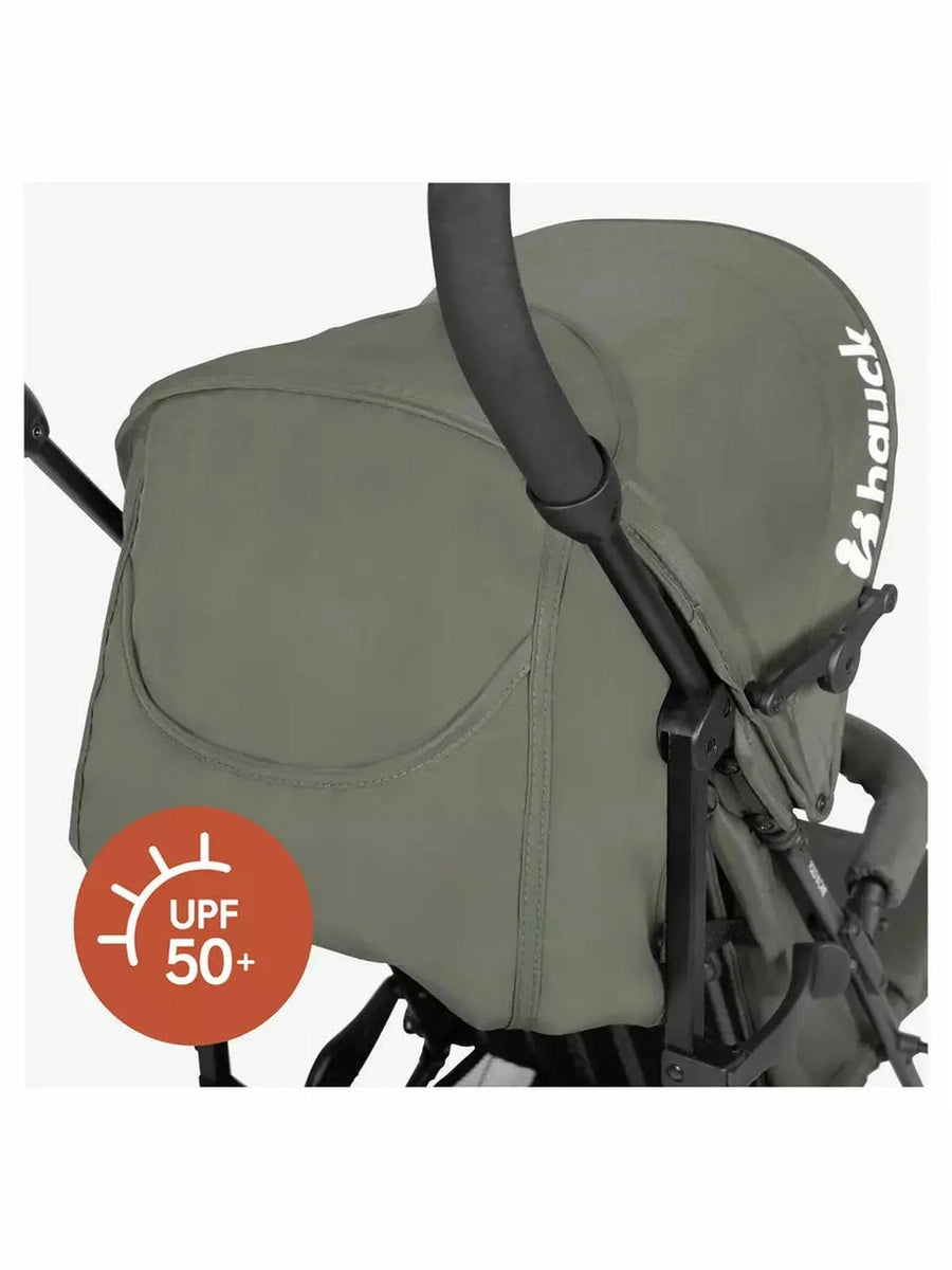 Hauck Fold N Care Pushchair – Olive Lightweight Travel Stroller