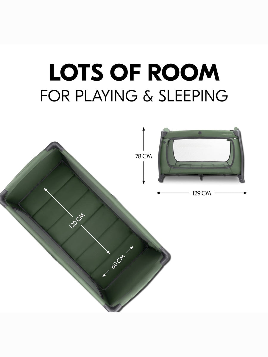 Hauck Play N Relax Center Travel Cot - Dark Green Hauck Mama's Joy