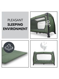 Hauck Play N Relax Center Travel Cot - Dark Green Hauck Mama's Joy