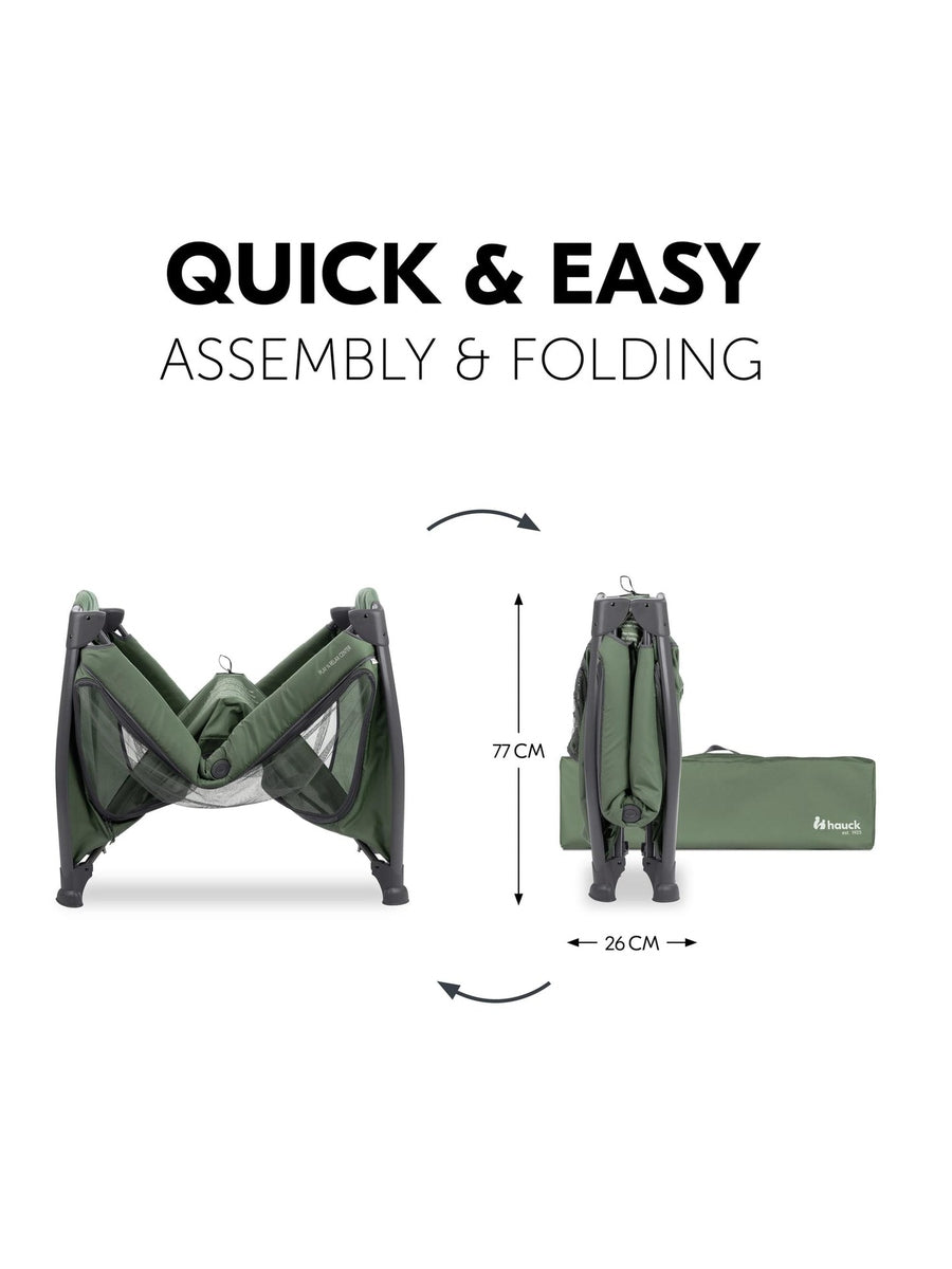 Hauck Play N Relax Center Travel Cot - Dark Green Hauck Mama's Joy