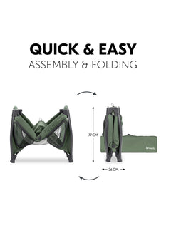 Hauck Play N Relax Center Travel Cot - Dark Green Hauck Mama's Joy