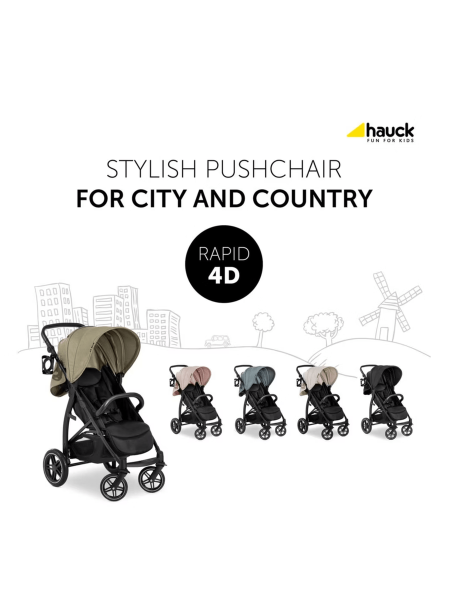 Hauck Rapid 4D Pushchair - Beige Hauck Mama's Joy