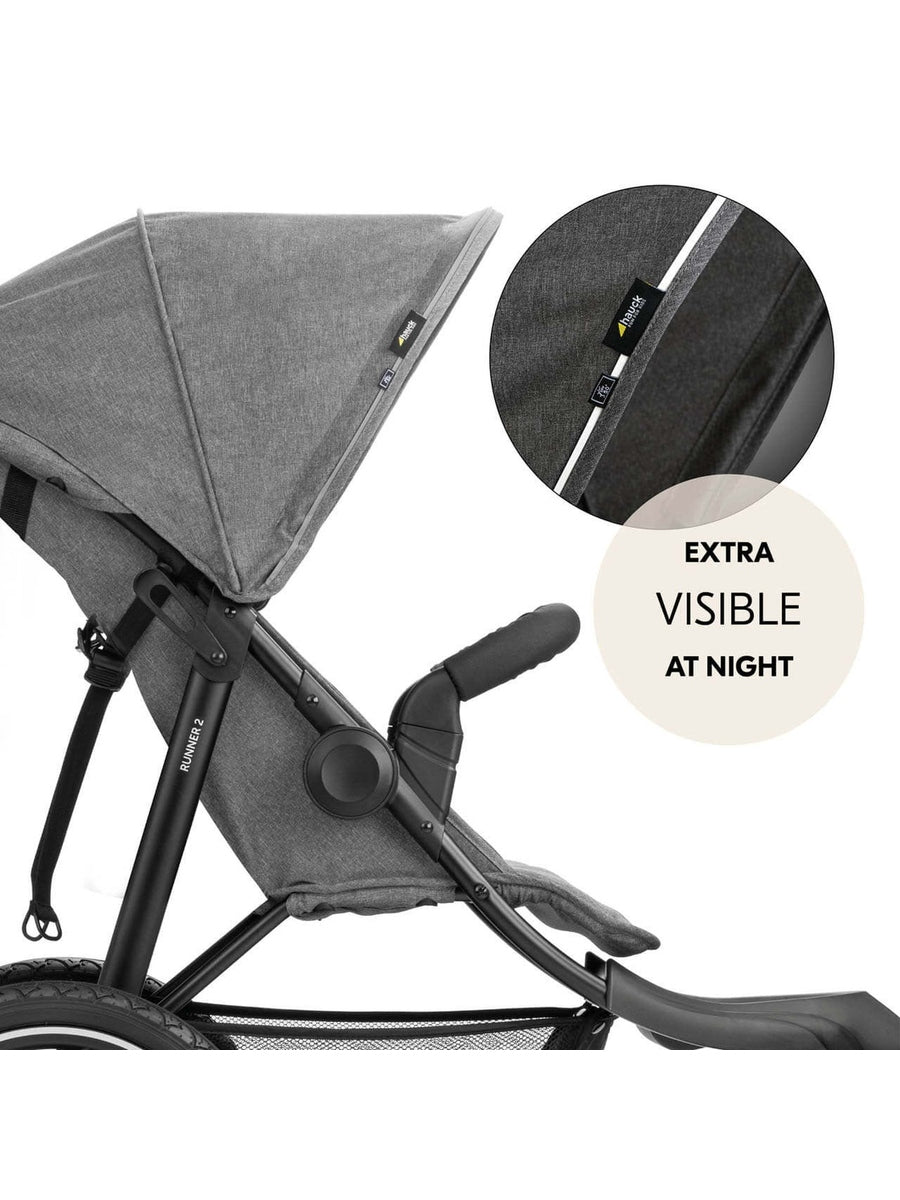 Hauck Runner 2 - All-Terrain Pushchair - Melange Grey Hauck Mama's Joy