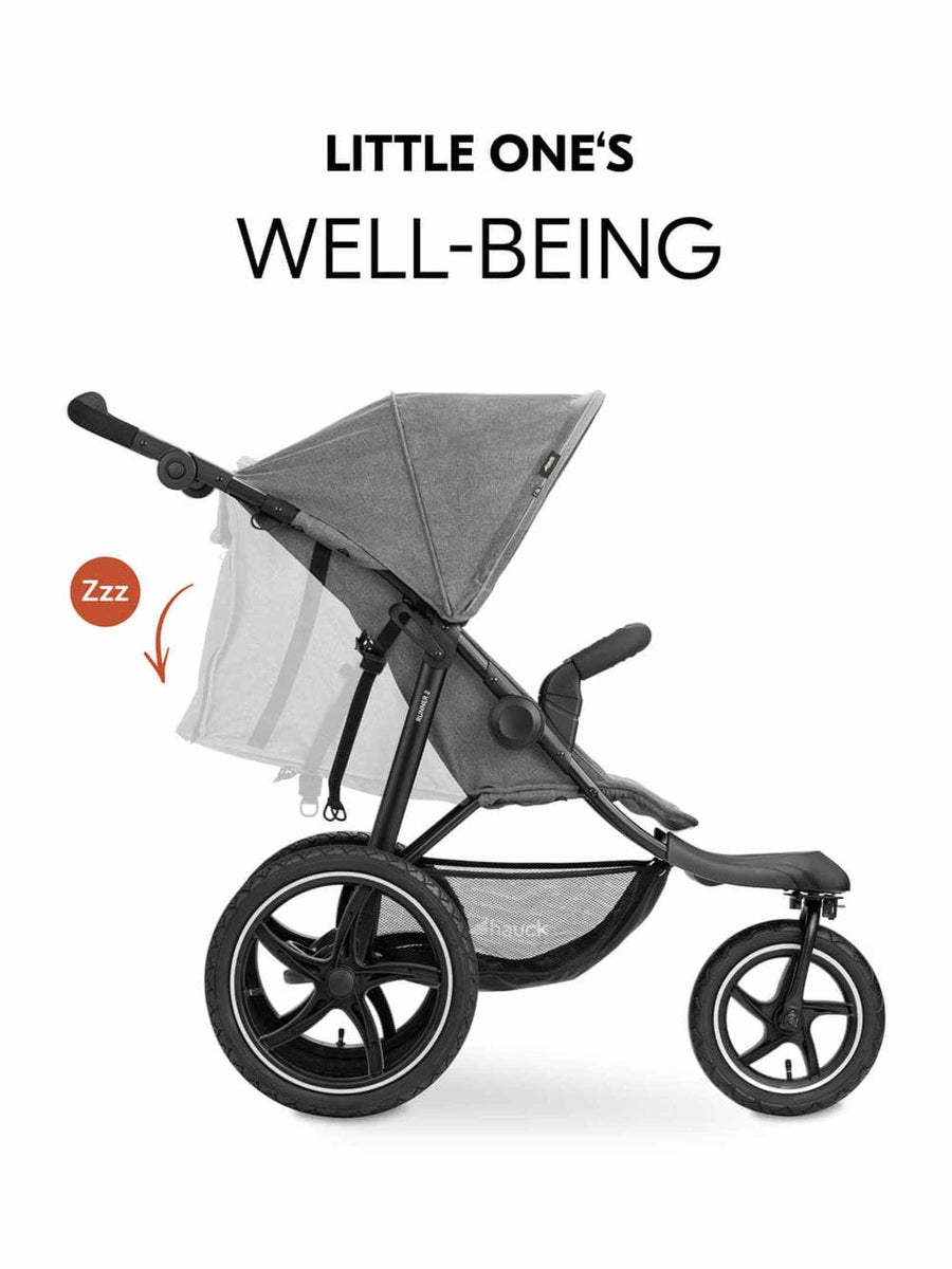 Hauck Runner 2 - All-Terrain Pushchair - Melange Grey Hauck Mama's Joy