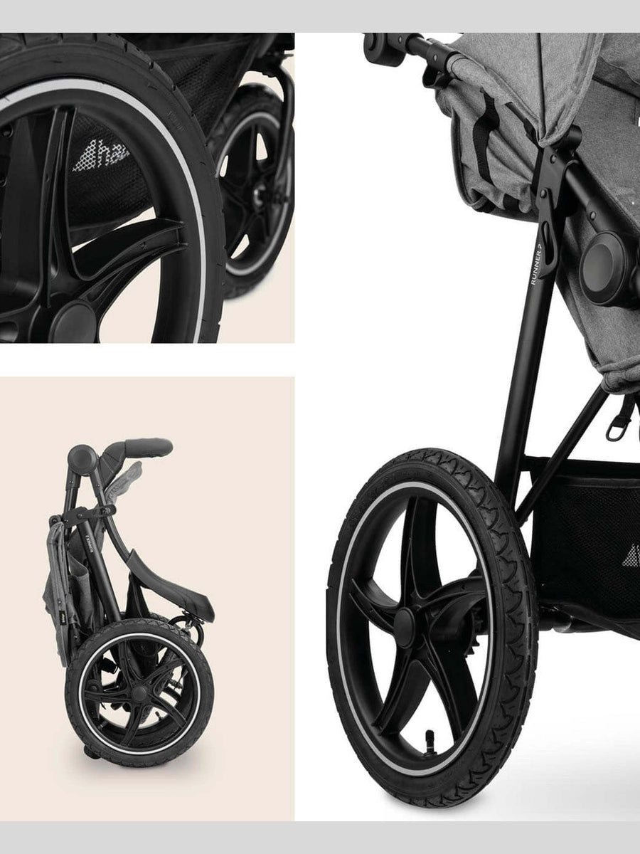 Hauck Runner 2 - All-Terrain Pushchair - Melange Grey Hauck Mama's Joy