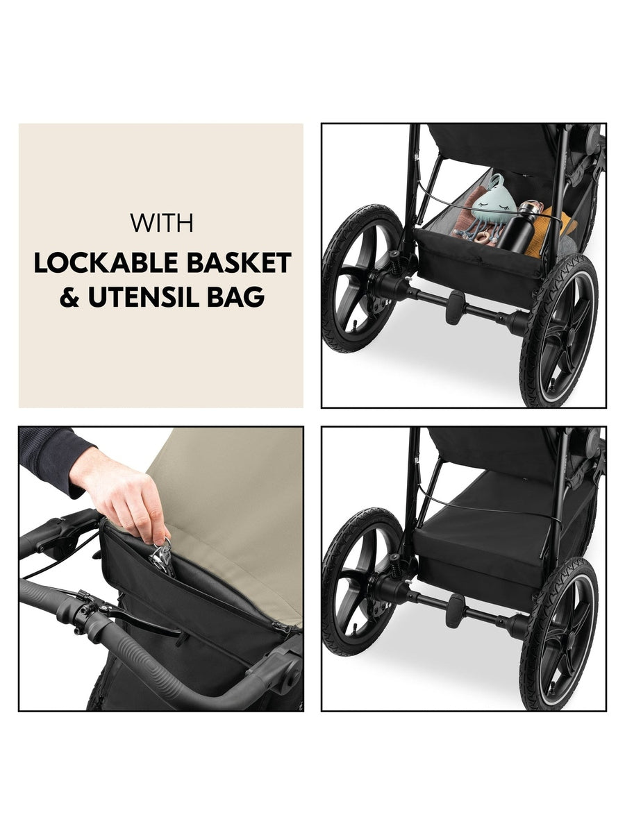 Hauck Runner 3 All-Terrain Pushchair with Handbrake and Air Wheels - Olive Hauck Mama's Joy
