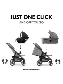 Hauck Shop N Care Trio Set - Pushchair, Car Seat, & Carrycot - Grey Hauck Mama's Joy