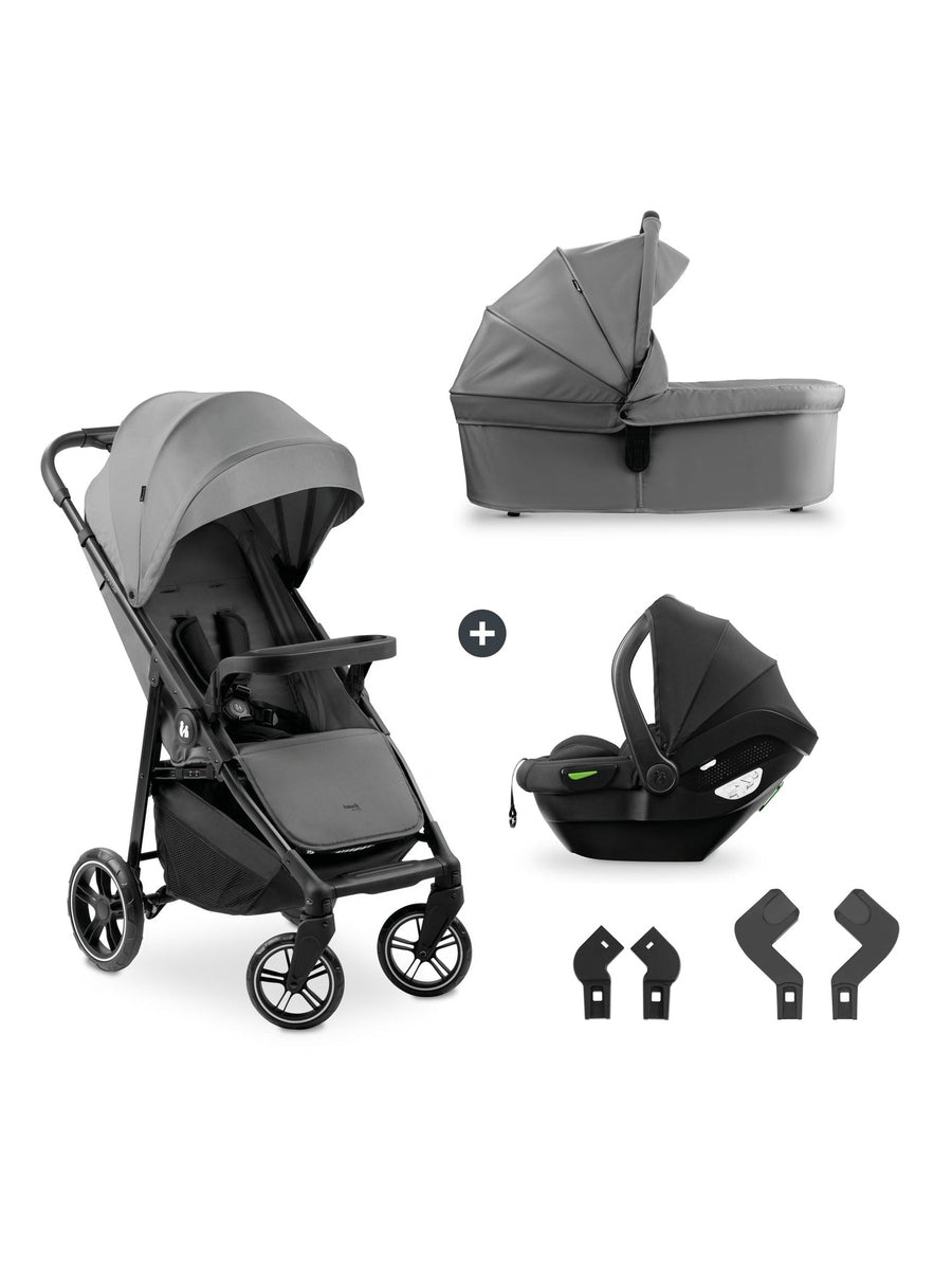 Hauck Shop N Care Trio Set - Pushchair, Car Seat, & Carrycot - Grey Hauck Mama's Joy