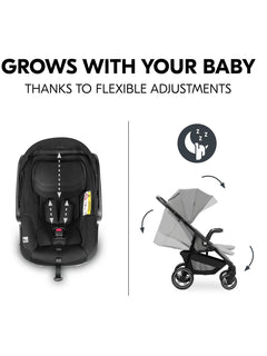 Hauck Shop N Care Trio Set - Pushchair, Car Seat, & Carrycot - Grey Hauck Mama's Joy