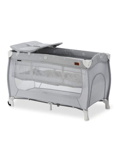 Hauck Sleep N Play Center - Travel Cot & Playpen - Grey Stars Hauck Mama's Joy