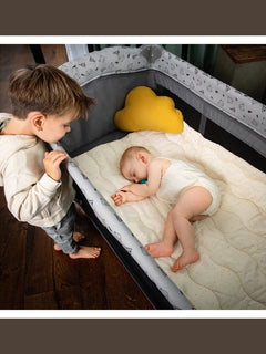 Hauck Sleep N Play Center - Travel Cot & Playpen - Grey Stars Hauck Mama's Joy