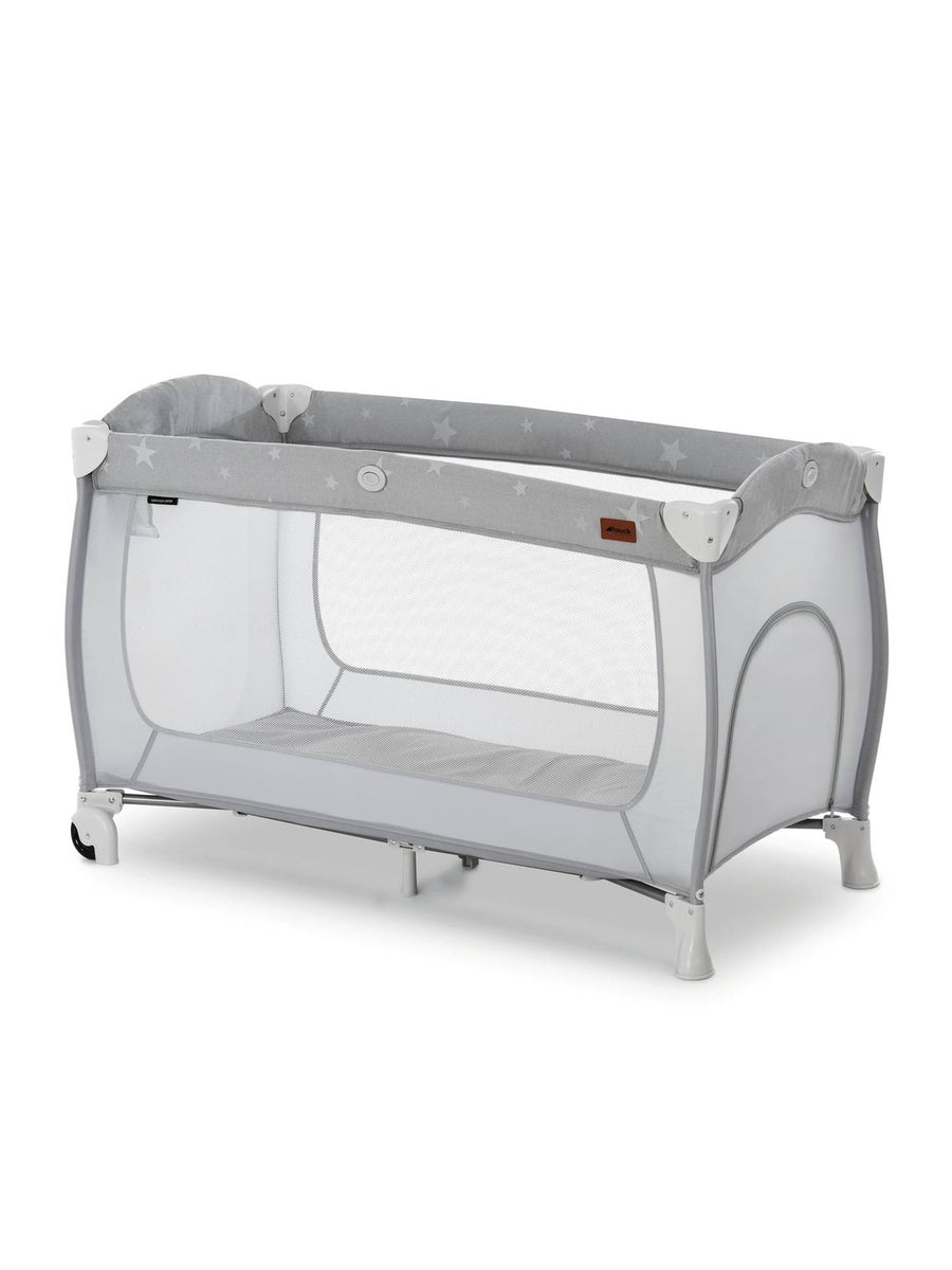 Hauck Sleep N Play Center - Travel Cot & Playpen - Grey Stars Hauck Mama's Joy