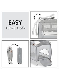 Hauck Sleep N Play Center - Travel Cot & Playpen - Grey Stars Hauck Mama's Joy
