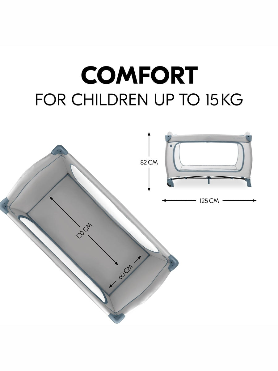 Hauck Sleep N Play Go Plus Travel Cot - Dusty Blue Hauck Mama's Joy