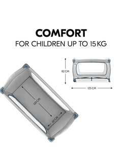 Hauck Sleep N Play Go Plus Travel Cot - Dusty Blue