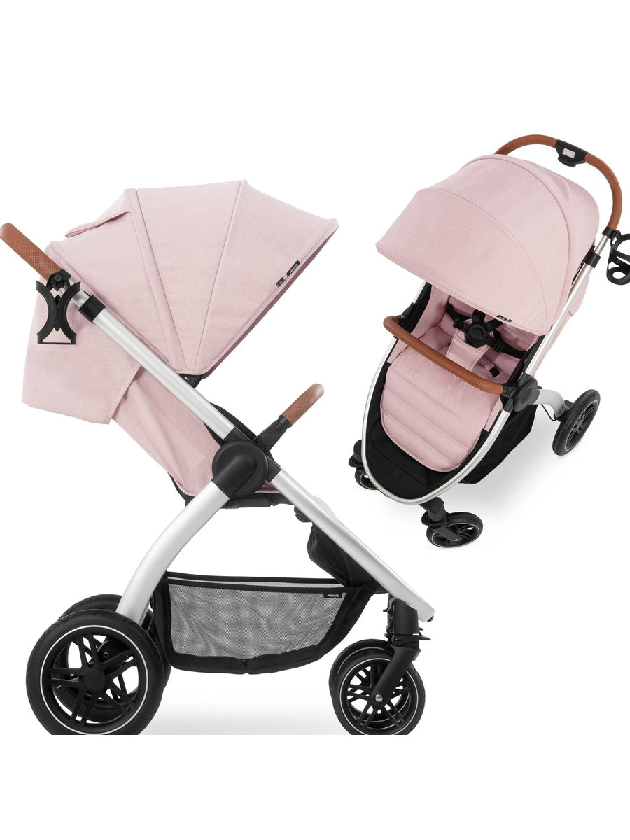 Hauck Uptown Pushchair Stroller Extra Large Seat for All Terrains with Raincover Melange Rose Hauck Mama's Joy