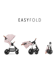 Hauck Uptown Pushchair Stroller Extra Large Seat for All Terrains with Raincover Melange Rose Hauck Mama's Joy