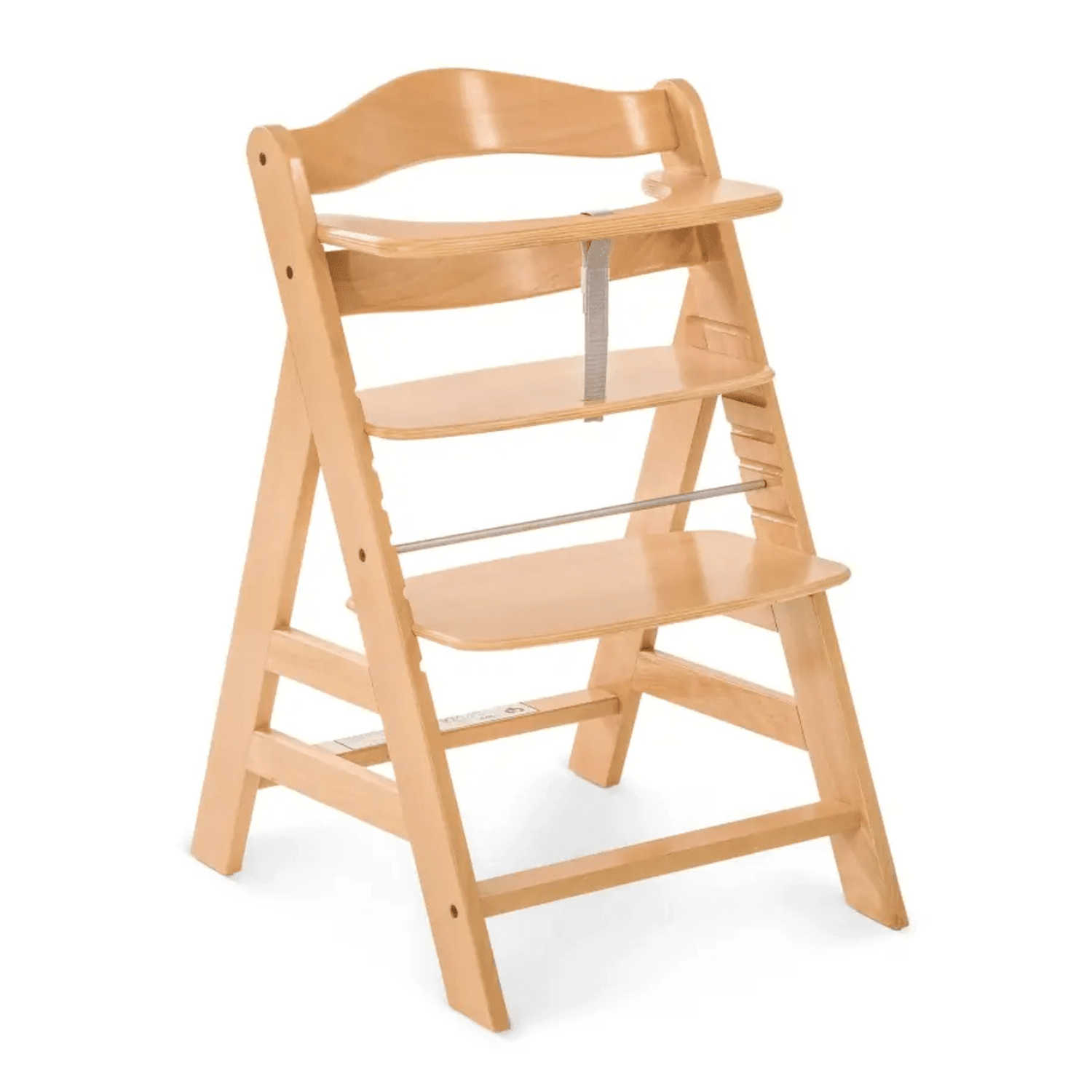 Hauck Alpha+ natural beech wooden highchair. 