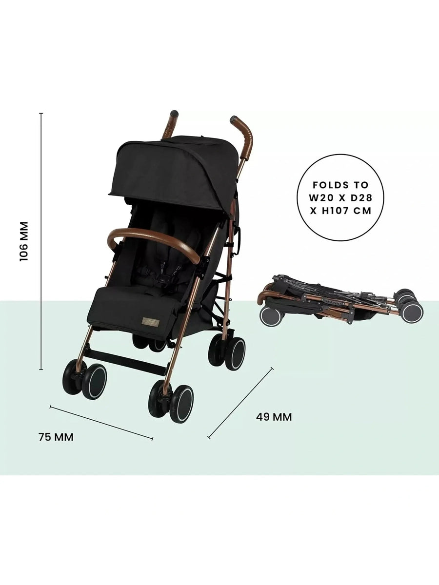 Ickle Bubba Discovery Max Baby Pushchair Extendable UPF50+ Hood BlackRose Gold Ickle Bubba Mama's Joy