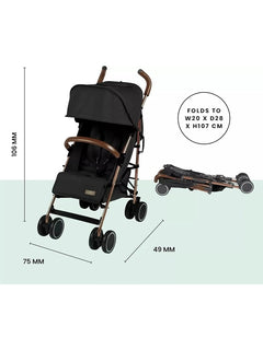 Ickle Bubba Discovery Max Baby Pushchair Extendable UPF50+ Hood BlackRose Gold Ickle Bubba Mama's Joy