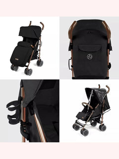 Ickle Bubba Discovery Max Baby Pushchair Extendable UPF50+ Hood BlackRose Gold Ickle Bubba Mama's Joy