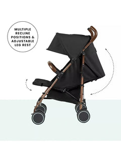 Ickle Bubba Discovery Max Baby Pushchair Extendable UPF50+ Hood BlackRose Gold Ickle Bubba Mama's Joy