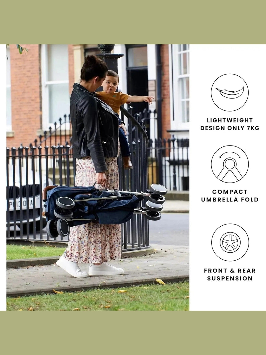 Ickle Bubba Discovery Max Baby Pushchair Extendable UPF50+ Hood BlackRose Gold Ickle Bubba Mama's Joy