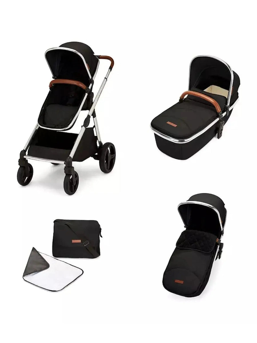 Ickle Bubba Eclipse 2in1 Pushchair & Carrycot Adjustable Handle Chrome/Jet Black Ickle Bubba Mama's Joy