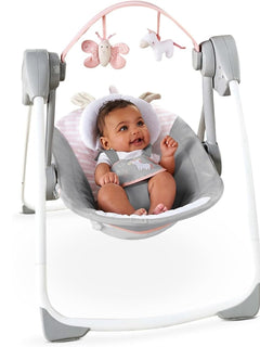 Ingenuity Comfort 2 Go Portable Swing – Unicorn Ingenuity Mama's Joy