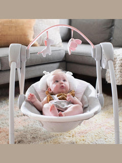 Ingenuity Comfort 2 Go Portable Swing – Unicorn Ingenuity Mama's Joy