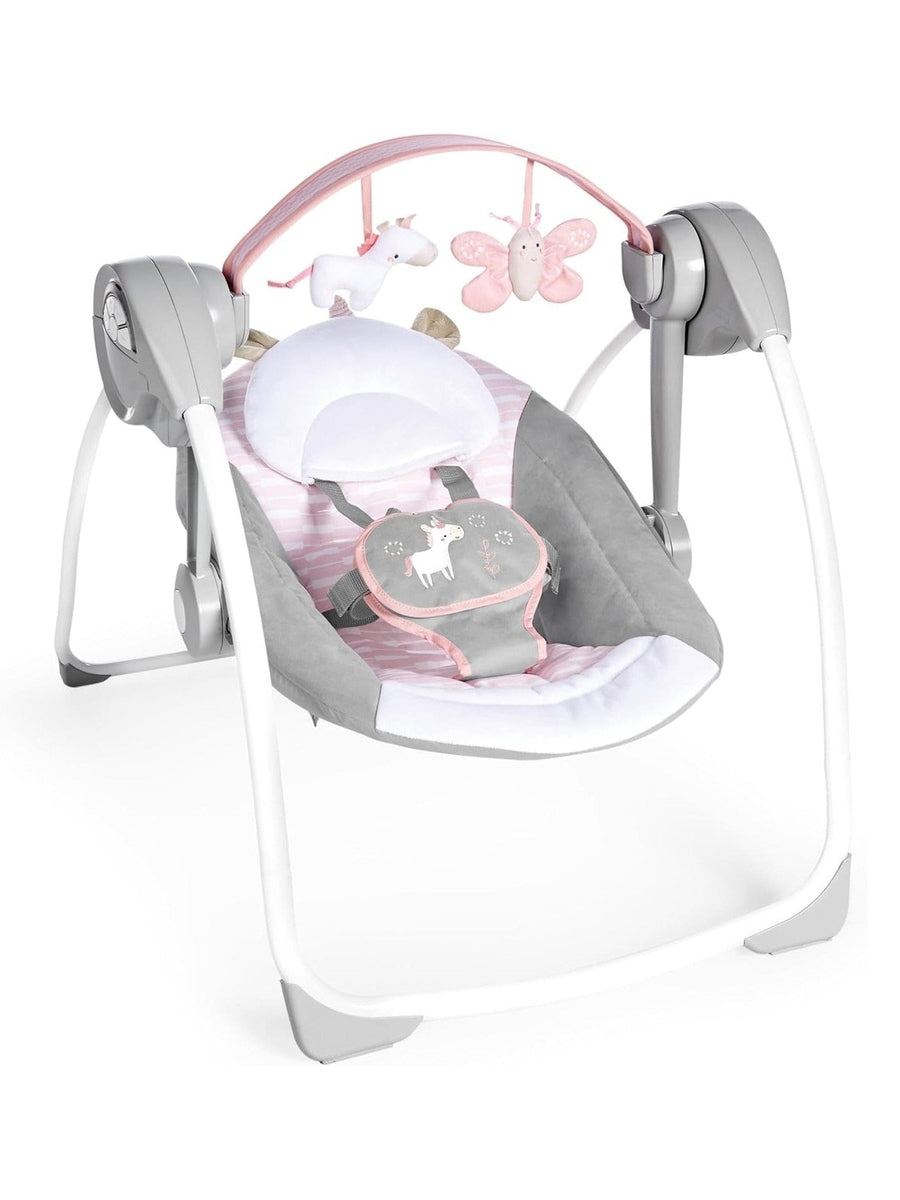 Ingenuity Comfort 2 Go Portable Swing – Unicorn Ingenuity Mama's Joy