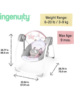 Ingenuity Comfort 2 Go Portable Swing – Unicorn Ingenuity Mama's Joy