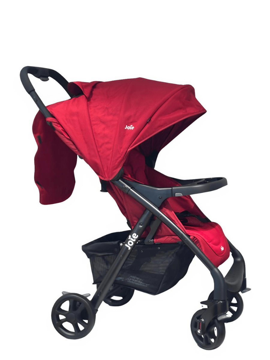 Joie Muze LX Lie-Flat Stroller with Footmuff – Cranberry Birth to 15kg Joie Mama's Joy