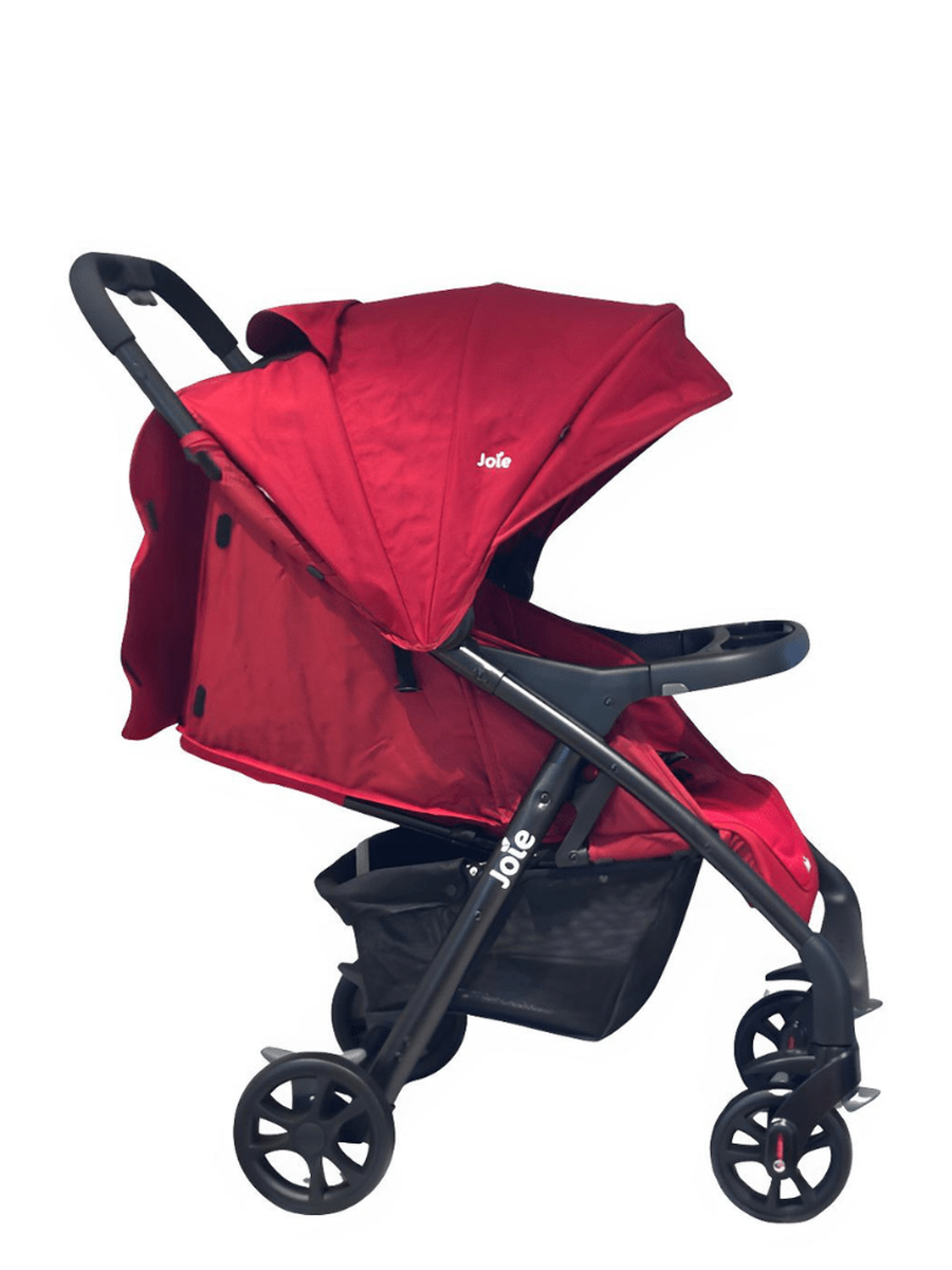 Joie Muze LX Lie-Flat Stroller with Footmuff – Cranberry Birth to 15kg Joie Mama's Joy