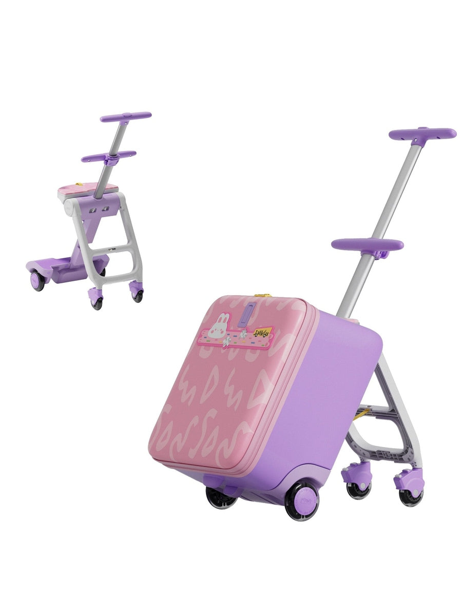 JoviKids 3-in-1 Ride On Luggage – JoyRide Kids Suitcase & Stroller - Pink Jovikids Mama's Joy