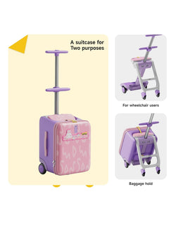 JoviKids 3-in-1 Ride On Luggage – JoyRide Kids Suitcase & Stroller - Pink Jovikids Mama's Joy