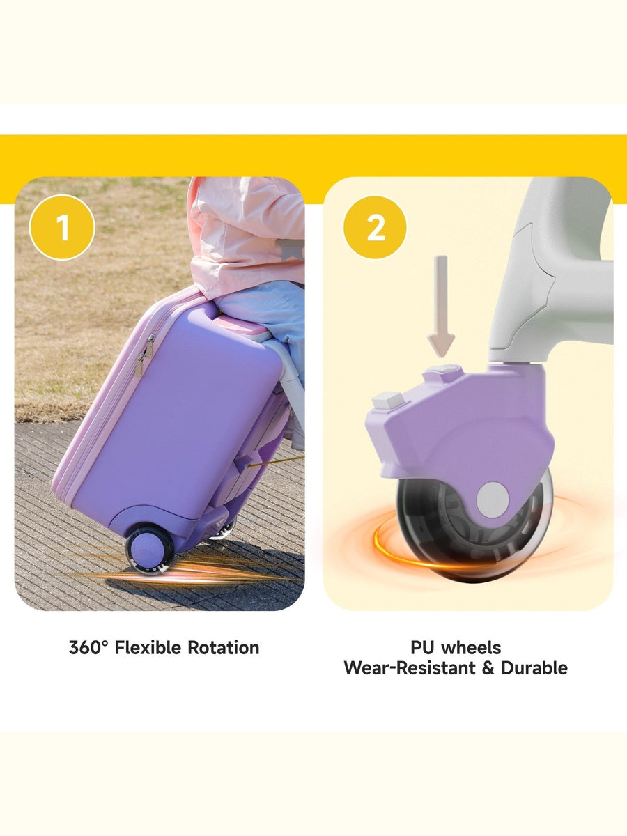 JoviKids 3-in-1 Ride On Luggage – JoyRide Kids Suitcase & Stroller - Pink Jovikids Mama's Joy